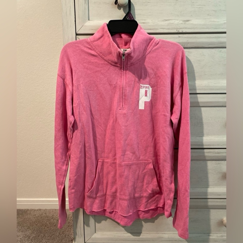 Victoria's Secret PINK quarter-zip sweatshirt size L